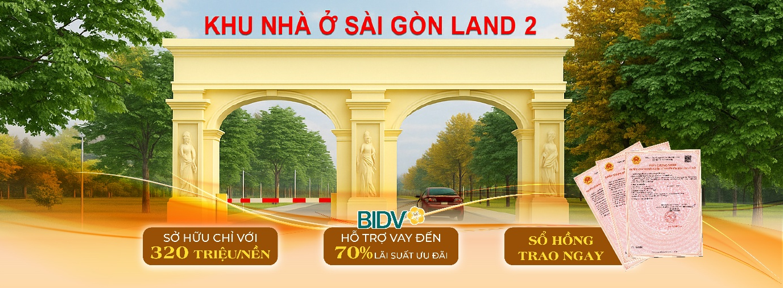 Sở hữu chỉ từ 320 triệu/nền và ngân hàng BIDV hỗ trợ vay lên đến 70% với lãi suất ưu đãi